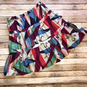 Marc Jacobs Tiered Abstract Silk Blend Skirt 4